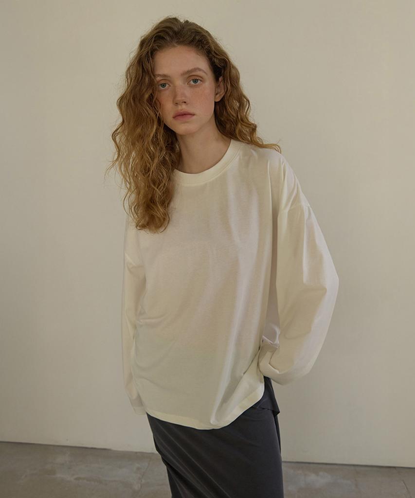 LONQUE Silket Long Sleeve T-Shirt (Ivory)