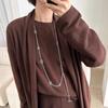 Stylish H-Letter Pig Nose Long Necklace Sweater Chain - High Quality Autumn & Winter Color Retention