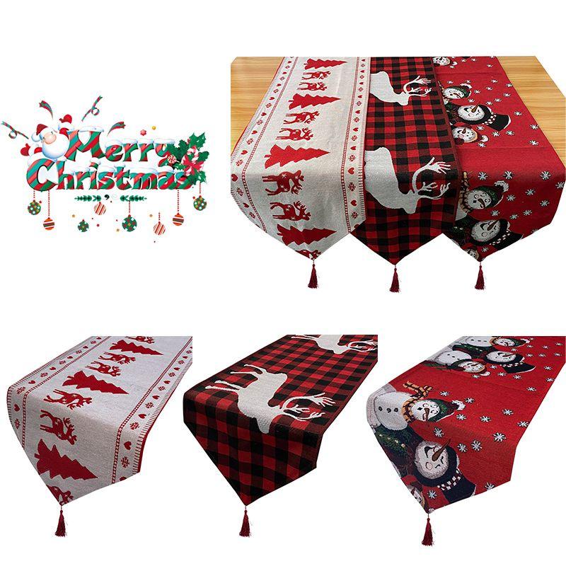 Festliche Stickerei 71" Weihnachts-Tischläufer Langlebige Weihnachts-Heimdekoration