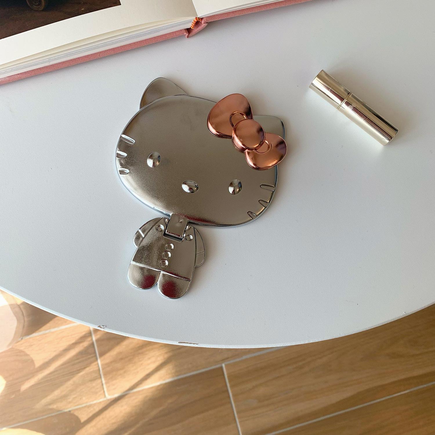 Portable Cute Cat Princess Mini Foldable Handheld Mirror Small