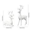 Reindeer Tabletop Decor 2 Pieces Festive Decoration Christmas Deer Sculpture Desk Elk Sculpture For Living Room Bedroom Holiday