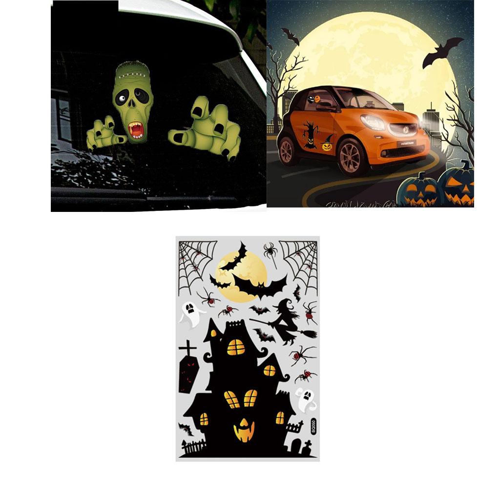 Halloween Stickers Decorations Clings for Kids for Auto Door Window Home Tags
