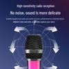 Wireless RGB Microphone with Colorful Atmosphere Light for Stage, KTV, and Home Amplifier Performance