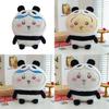 Adorable Panda Plush Toy Collection Soft And Cuddly Stuffed Bear Dolls In Blue Yellow And Pink