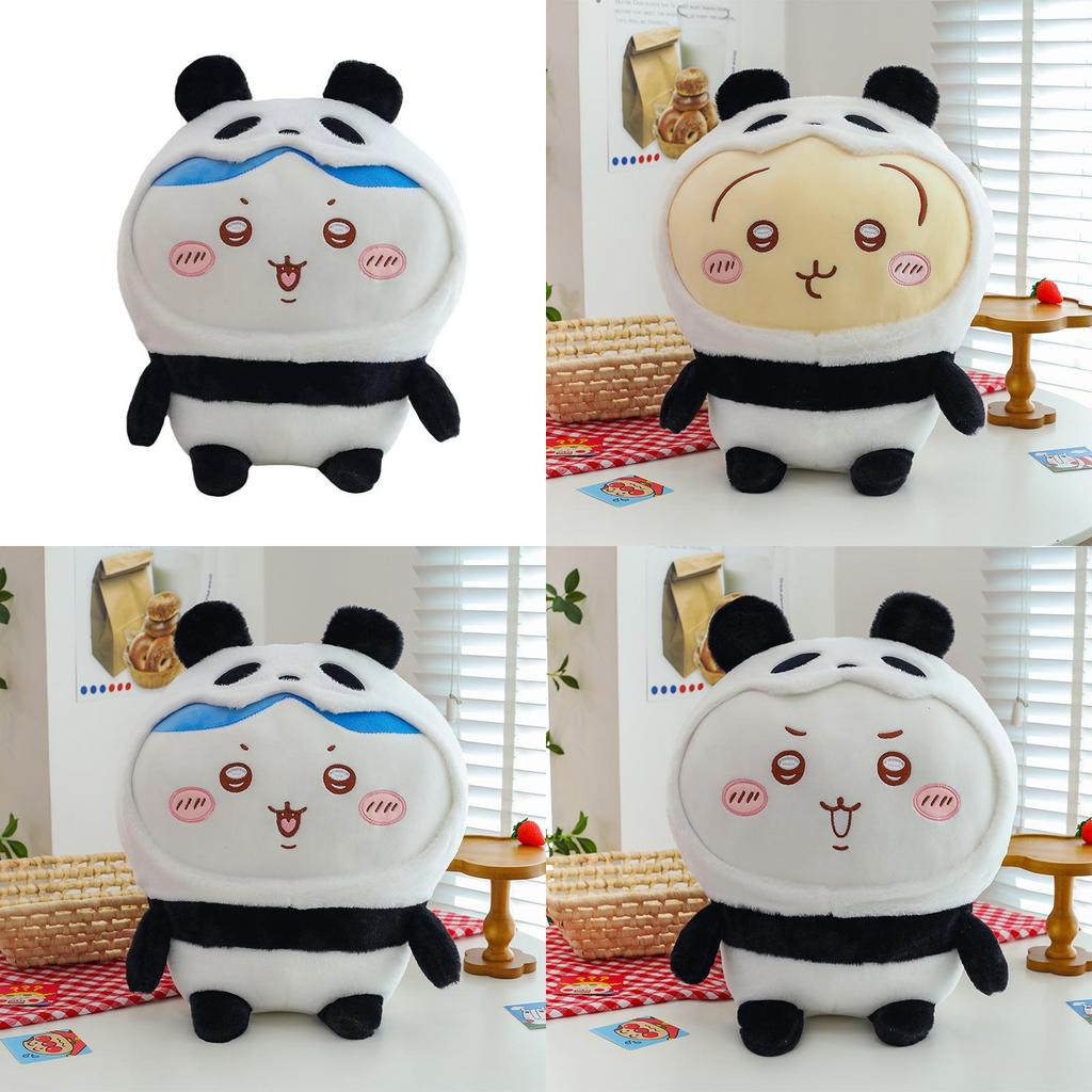 Adorable Panda Plush Toy Collection Soft And Cuddly Stuffed Bear Dolls In Blue Yellow And Pink