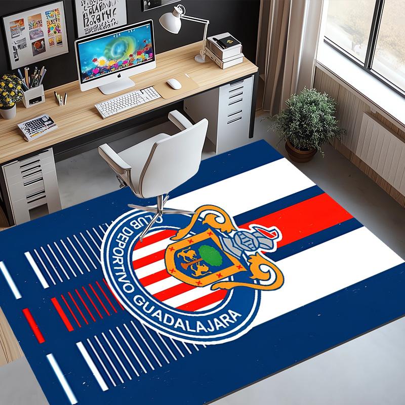 Club Deportivo Guadalajara Pattern Rug, Indoor/Outdoor Mat, for Picnic, Gameroom, Bedroom, Office, Living Room, Home Decor Carpet, Birthday Gift