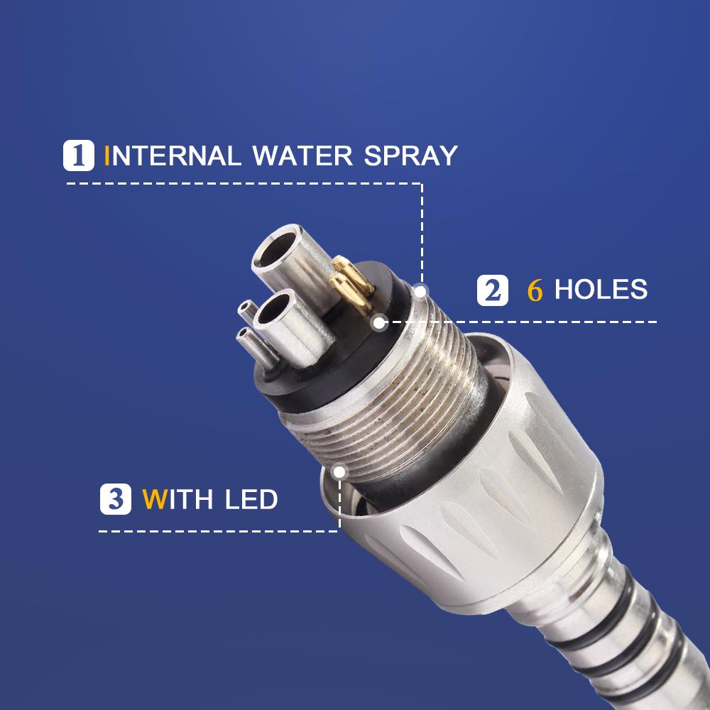 Spare Part AI-KCL6 6 Hole Self Generator LED KVO Quick Coupling Compatible Z800KL/Z900KL High Speed Handpiece Dental Equipment