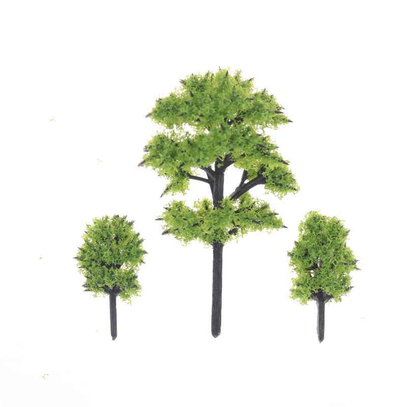 Simulation Mini Green Tree Model Dollhouse Railway Street Scene Decor Ornaments Dollhouse Micro Landscape Garden Ornament