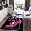 1PC Custom Name Glamorous Makeup Shoes Theme Floor Mat Ideal for Living Room, Game Rooms, Office, Bedroom,Floor Mat Playful Design