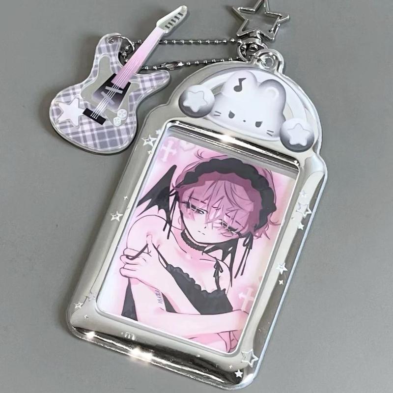 Sac Porte-Photocarte Kawaii 3 Pouces Pendentif Cadre Photo Support d'Affichage Photo Porte-Carte Porte-Clés Étudiant Pour Sac
