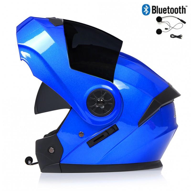 BLD Electric Bicycle Helmet Motorcycle Full Double Lens Exposed Universal Riding All Seasons