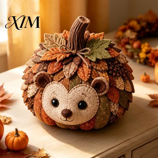 Beginner Sewing Patterns Animal Pumpkin Patchwork Kit, DIY Fox Cat Owl Cute Decoration Crafts Craft Kit for Adults, Home Fall Stitchable
