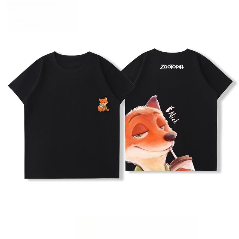 T-shirt unisex a maniche corte CubbyCrew nuova di zecca "Zootopia" Judy&Nick stampata top girocollo da uomo e da donna