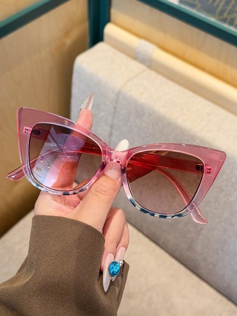 1Pc Fashionable Oversized Cat-Eye Frame Glasses, Unisex, Perfect for Parties, Holiday Gifts, Perfect for Family and Friends