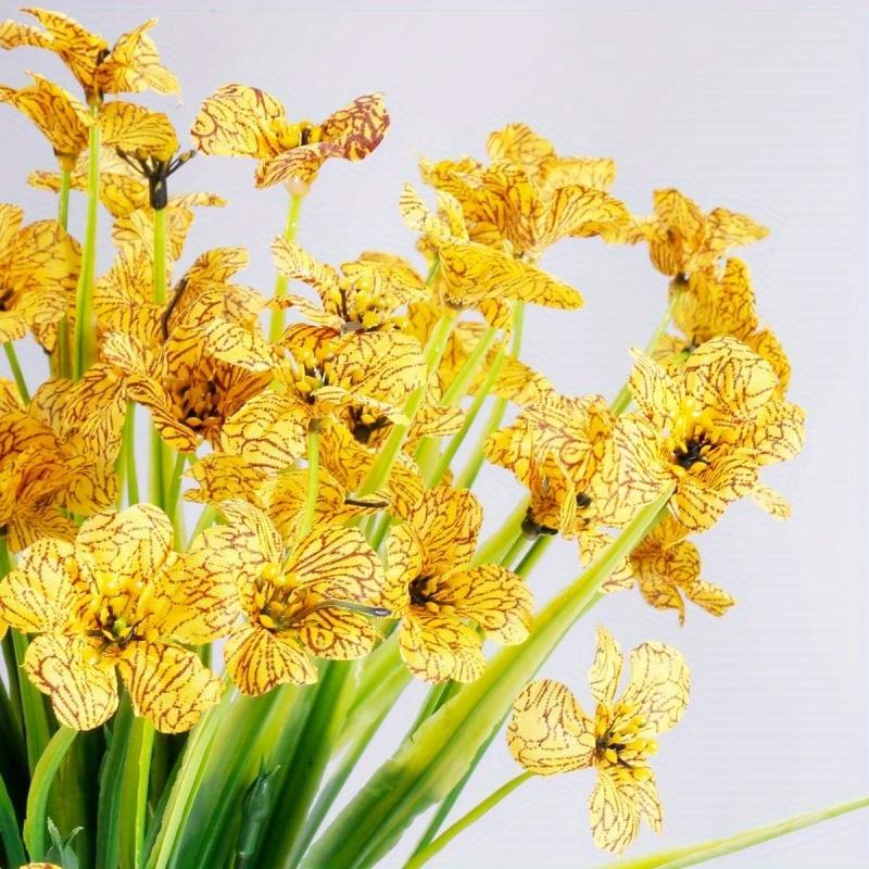 Fiori Artificiali Rossi Vivaci Resistenti ai Raggi UV, Non Sbiadiscono Plastica Floreale da Esterno