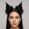 Lolita Cat Ears Headband JK Furry Cosplay Headwear Funny Wolf Dog Hair Band  Halloween