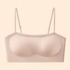 One-piece fixed cup, liquid foundation tube top, anti-light gathering, comfortable and breathable, cool feeling, thin shoulders, beautiful back