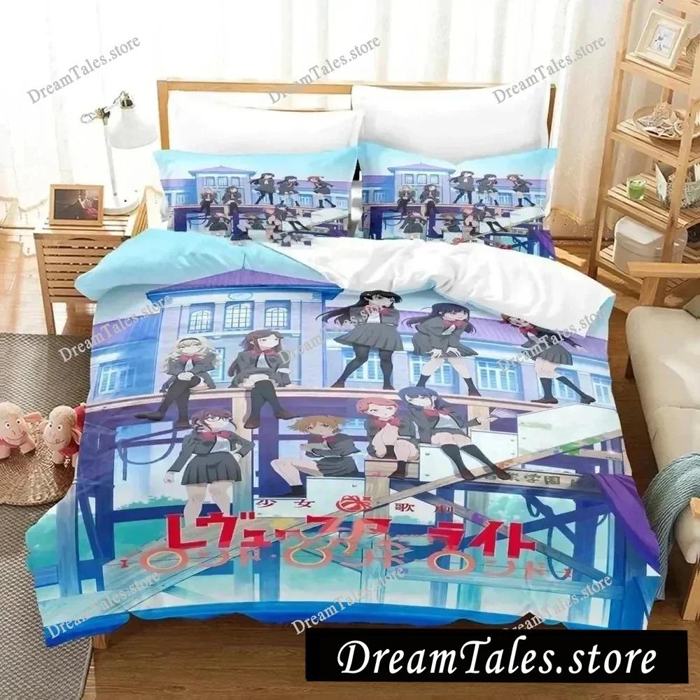 3D Printed Anime Revue Starlight Bedding Set Boys Twin Queen Size Duvet Cover Pillowcase Bed Kids Adult Home Textileextile741