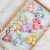 9Pcs Keychain Flocked Animation Cake Hat Plush Doll Cute Small Plaything Bag Charm Key Ring Fluffy Sphere Accessory Gift For Kids Girls Toy