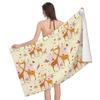 Microfiber Beach Towel Funny Giraffe with Palm Tree Sunglassea Drink Watermelon Juice Towels, Quick Dry Cool Bath Towel for Swim