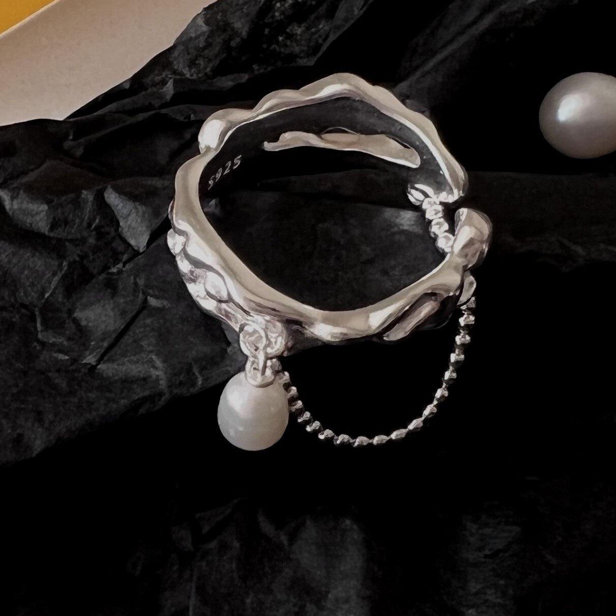 Pearl Tassel Adjustable Index Finger Ring for Women - Elegant, Fashionable  Trendy Adjustable Open