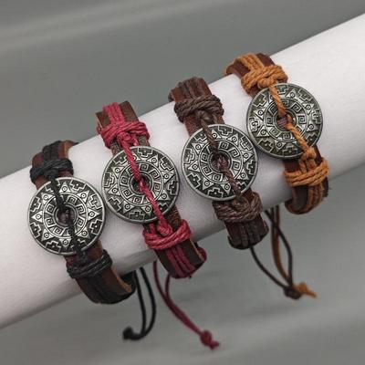 Adjustable Woven Alloy Vintage Leather Bracelet for Men & Couples - Besties Edition
