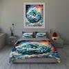 Swirling cloud clock Bedding Duvet cover sets Duvet covers Pillowcases gifts (1 * Duvet Cover 2 * Pillowcases, without duvet insert)