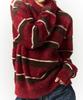SLOWACID Hairy Stripe Pullover Knit [Red]