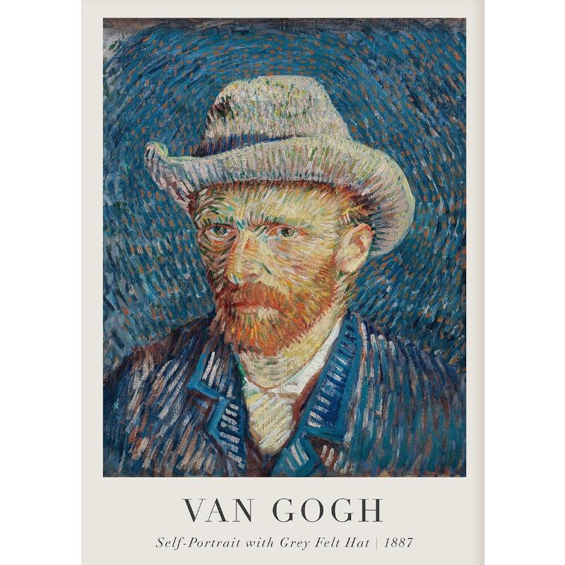

Van Gogh World Famous Work Posters and Prints Men Portrait Canvas Painting Wall Art Pictures Home Bar Room Decoration 21cm×30cm NoFrame