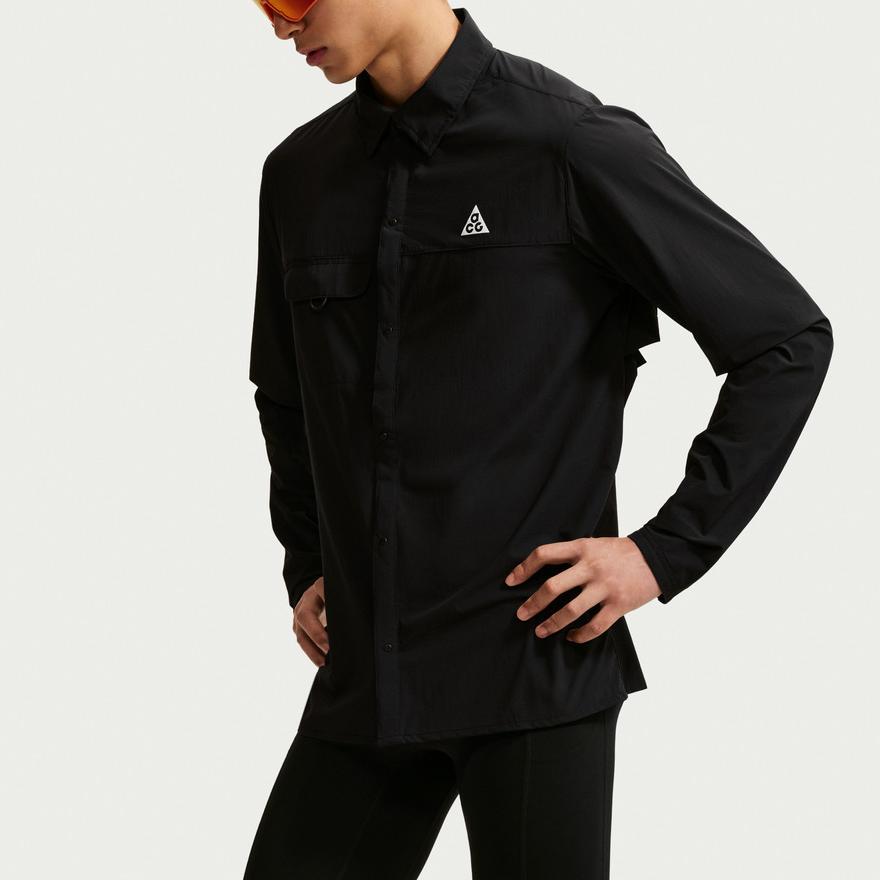 Nike ACG Series AS M AIREEZ Button Down Simple Comfortable Long Sleeve Shirt Men Shirts IM5145-010
