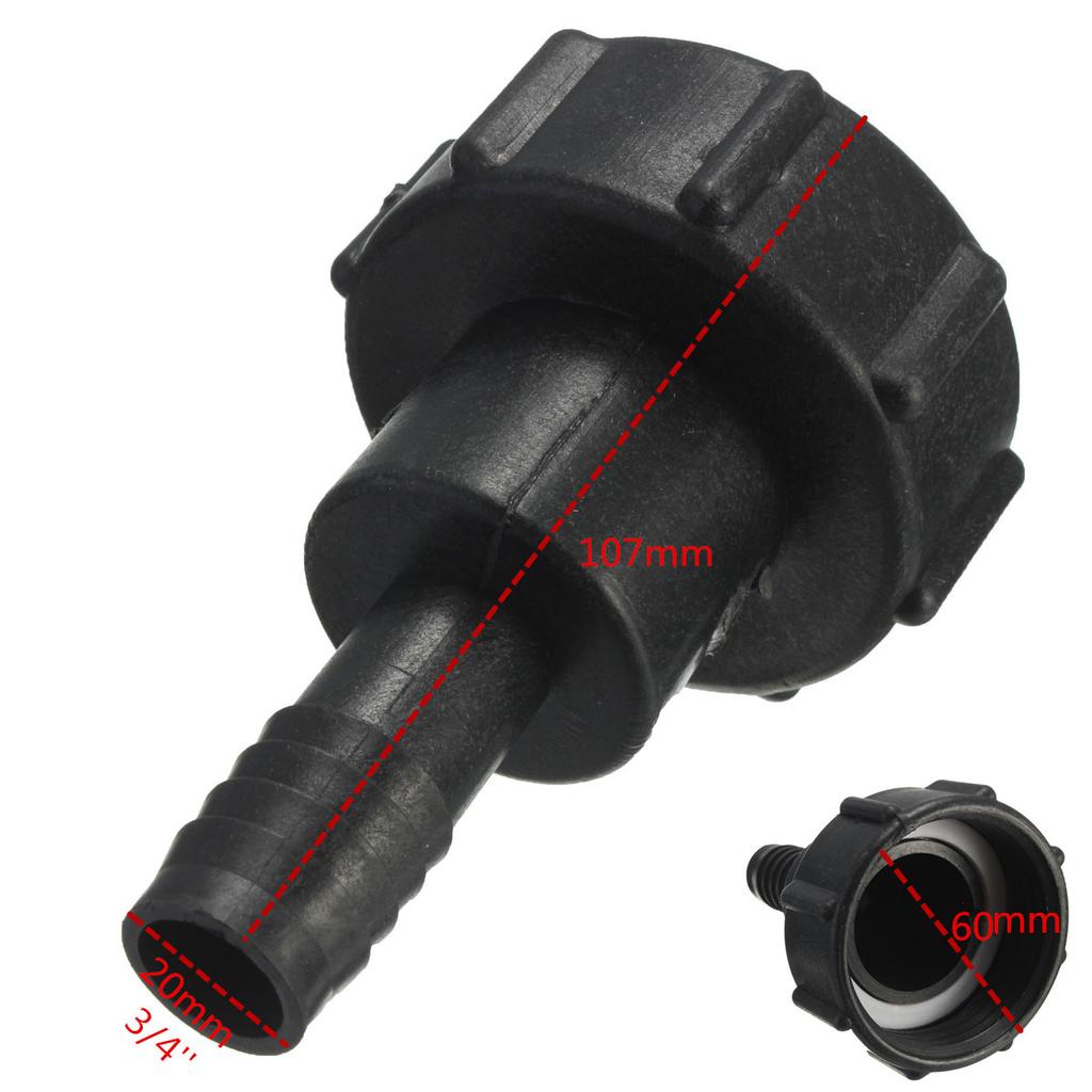 Buy 1000L IBC To 3/4'' (20Mm) Water Tank Garden Hose Adapter Black