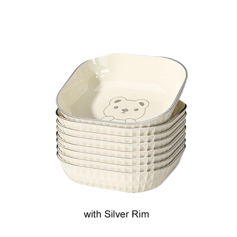 Square Fruit Plate PP Food Plate Multifunctional Spitting Bone Saucer Candy