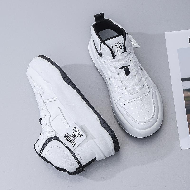 Women's Tennis Sneakers Light Breathable PU Casual Walking Shoes  Women Lace-up Platform Boots