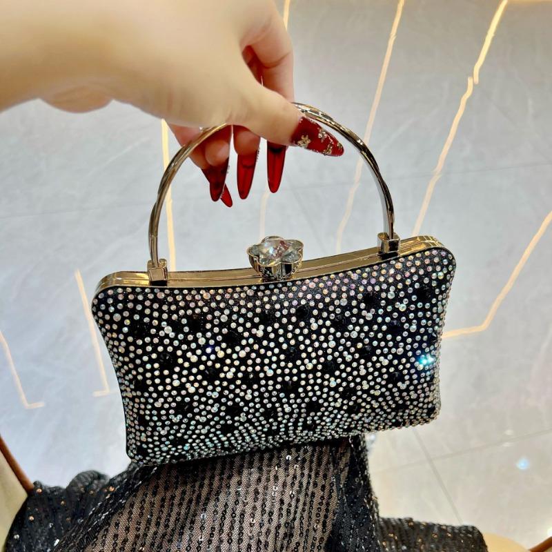 Evening Dress Bag Sparkling Rhinestone Party and Dinner Bag Ladies' Single-shoulder Crossbody Bag Clutch Bag