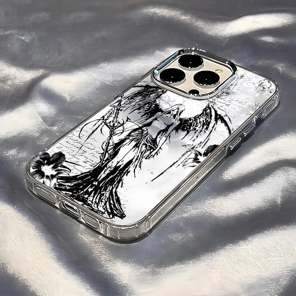 Angel Death Design Phone Case For IPhone 17 Pro Max 16 15 14 Pro Max IPhone 13 Pro Max 11 Plus Transparent Cover