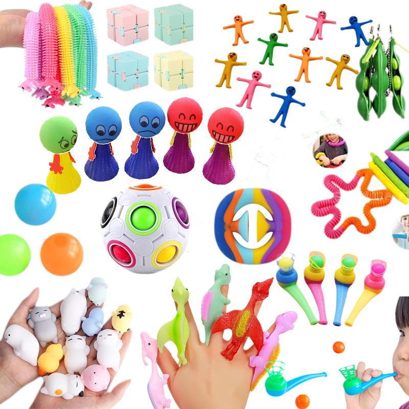 36Pcs Toy Pack Mini Puzzle Clip Music Empty Dinosaur Keychain Gyroscope Birthday Party Gift Pack Kindergarten Children'S Prize