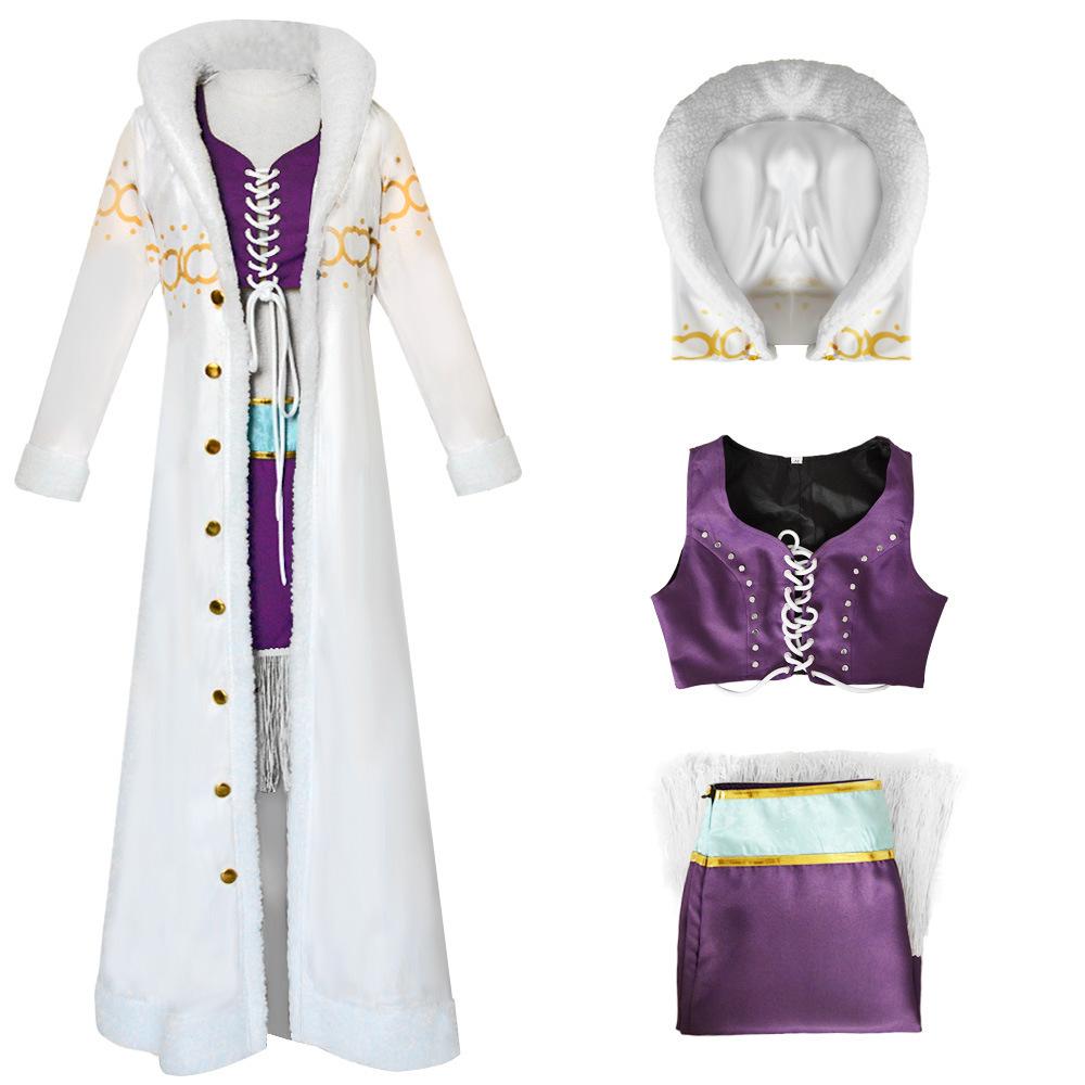 ONE PIECE cos suit, Robin sweater coat trench coat slim jacket Nicole Robin secondary cosplay suit