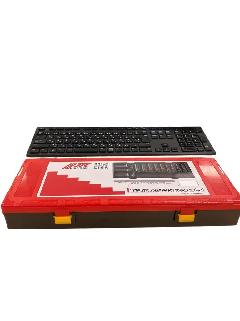 JTC Deep Impact Socket Hand Tool Set for Tool Roll and Deep Impact Sockets 12.7mm 12-Piece Set, Boxes, Cabinets, Drawers, 6-Point (JTCK4121)