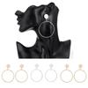 Fashionable Alloy Hoop Earrings For Women Trendy Geometric Statement Jewelry