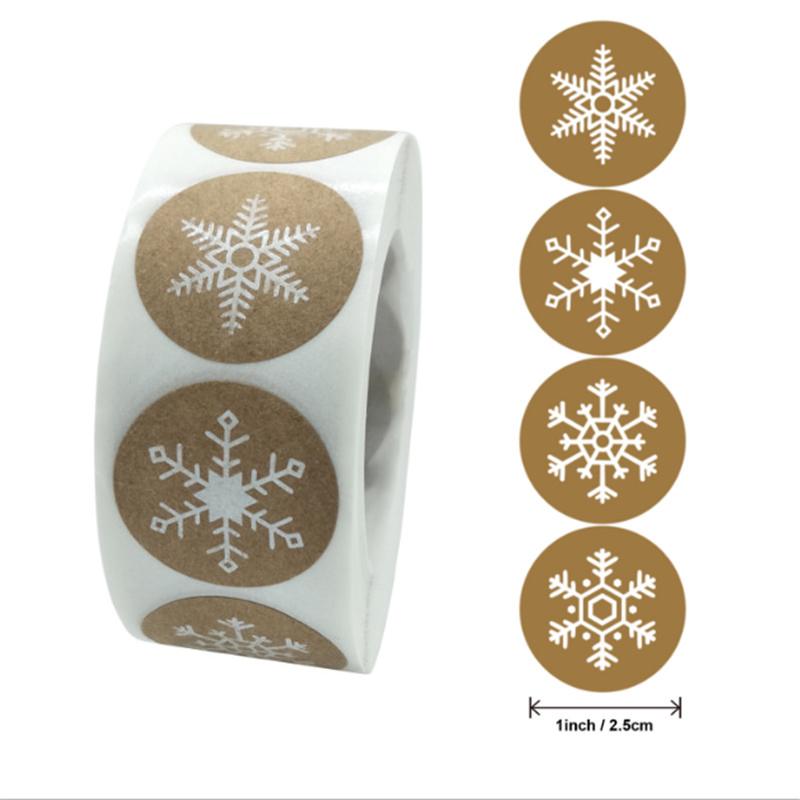 500pcs Round 20 Designs Merry Christmas Thank You Stickers Seal Labels for Envelope Cards Gift Package Scrapbooking Decor