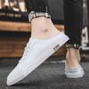 2025 Sommer Flache Pantoletten Herren Halbschuhe Für Mann Slipper Leder Herren Semi-Slipper Freizeitschuhe Herren Pantoletten Flats Offene Ferse Board Schuhe