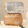 Large Capacity Tote Cosmetic Bag New Gold Silver Travel Toiletry Pouch Portable Makeup Organizer for Lipstick Cosmetics Case