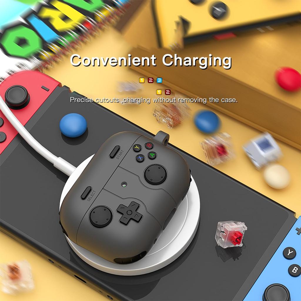 For AirPods Pro 3 Case Cute 3D Game Player Design Protective Silicone Skin Cover for AirPods Pro 3 with Keychain & Cleaning Kit