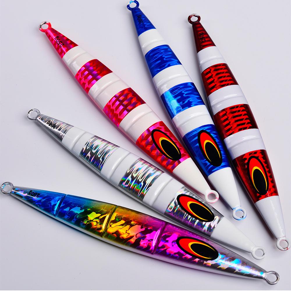 Lure Bait 30g-250g Slow-shaking Iron Plate Fish Deep-sea Boat Fishing Noctilucent Sea Fishing False Bait Fast Sinking Luya Iron Plate Lead Fish