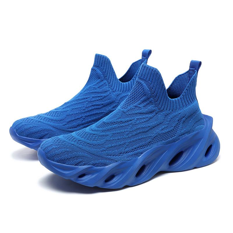 Trend Red Men's Running Shoes Knit Platform Blade Sneakers For Men High Top Socks Slip-on Walking Shoes Women tenis masculino