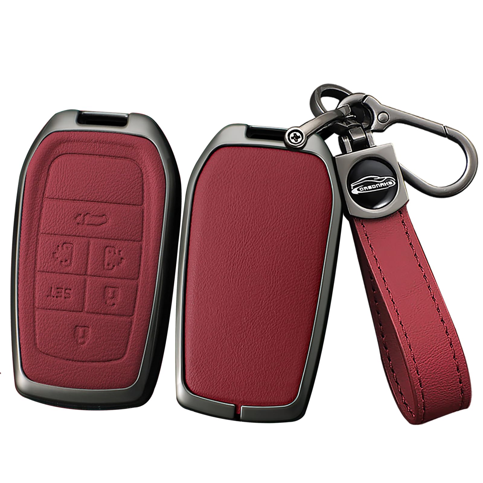 

Toyota Dedicated Smart Key Case, Key Holder, Aluminum Alloy + PU Leather, For Toyota, M красный