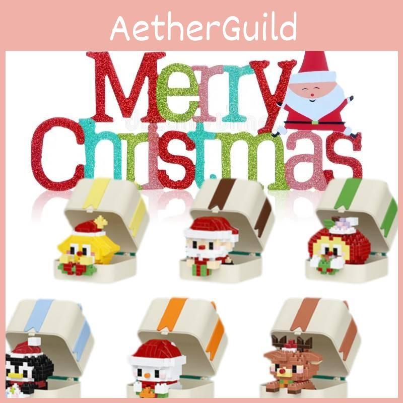 Christmas Building Merry Blocks Assembly Toy Santa Claus Cartoon Gifts Xmas