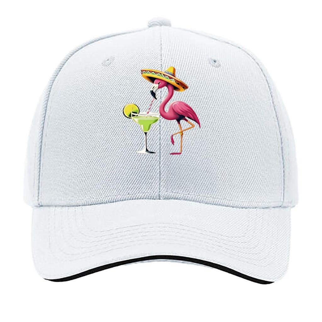 MLFO Flamingo Print Retro Adjustable Lightweight Hat Suitable for Shopping Vacation Fishing Fl Sandwich Baseball Cap