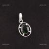 Heart Chakra Green Tourmaline Stone 925 Sterling Silver Birthday Pendant Jewelry PP-6-48
