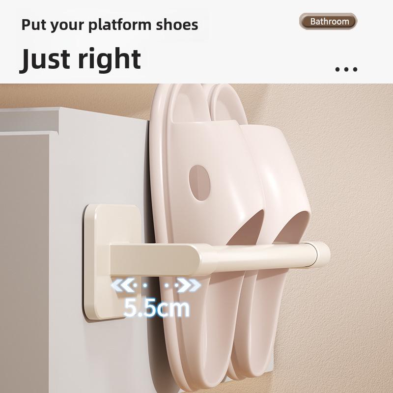 Wall-Mounted Drainable Bathroom Slipper Rack